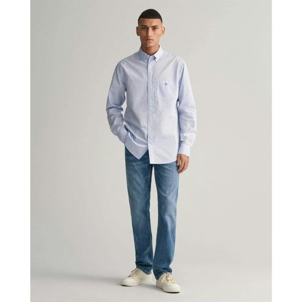 Gant Mens Poplin Shirt - Pale Blue - 