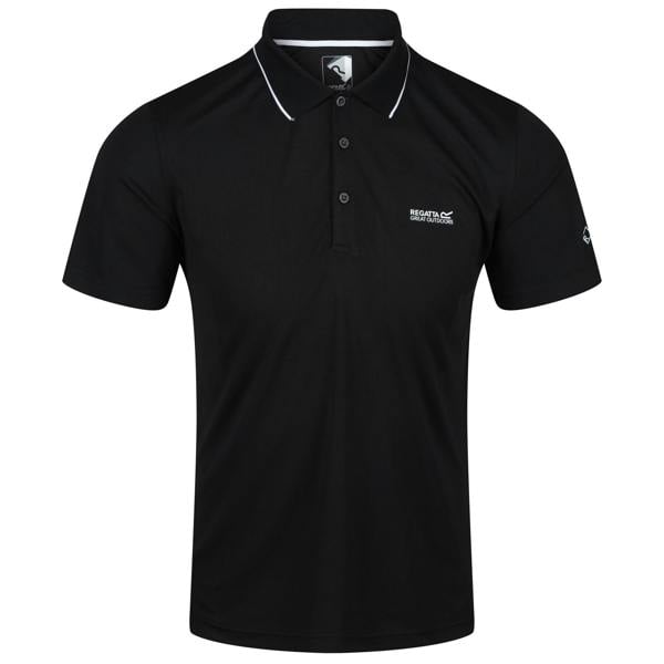 Regatta Mens Maverick V Active Polo Shirt - Black - 