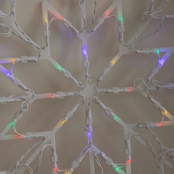 Samuel Alexander 34cm Battery Operated Light up Christmas Snowflake with Multi-Coloured LEDs