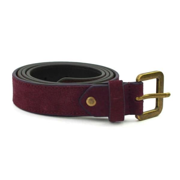 Eastern Counties Leather Womens Alessia Suede Waist Belt - Burgundy