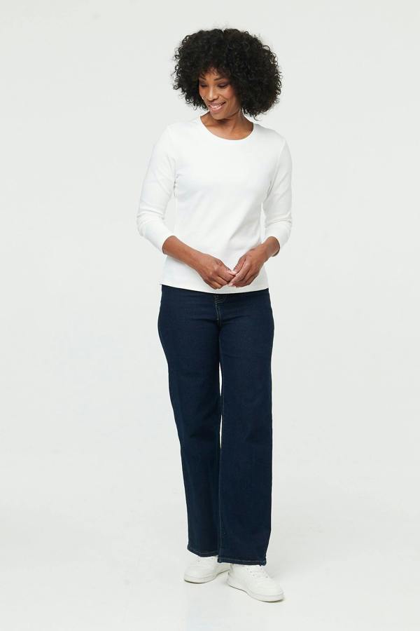 White | Slim Fit Long Sleeve T-Shirt