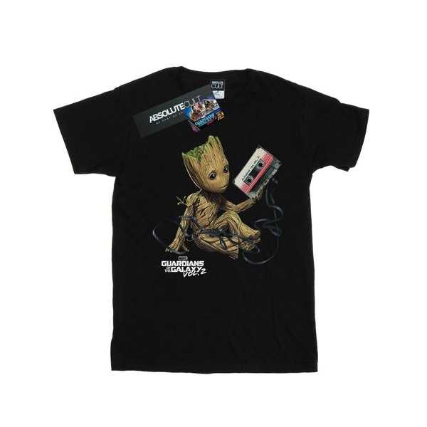 Marvel Boys Guardians Of The Galaxy Groot Tape T-Shirt - Black