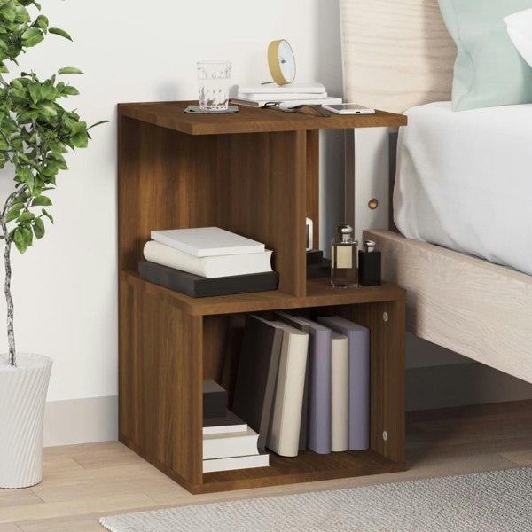 Berkfield Bedside Cabinets 2 pcs Brown Oak 35x35x55 cm Engineered Wood