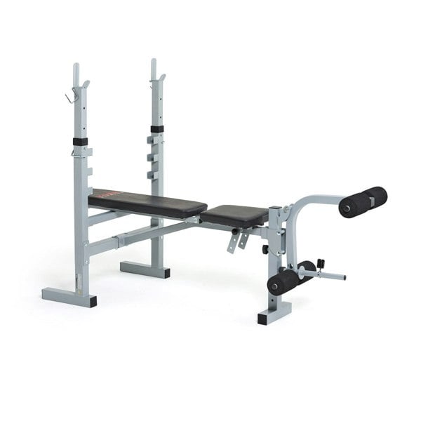York B530 Barbell Bench with Adjustable Extended Barbell Stands