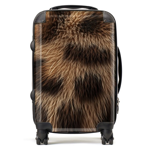 Warren Reed Tabby Fur Print Suitcase