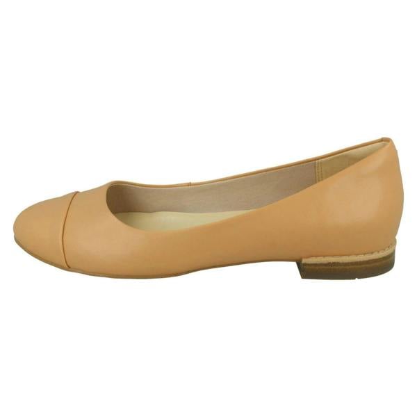 Clarks Ladies Clarks Flat Ballerina Shoes Festival Gold
