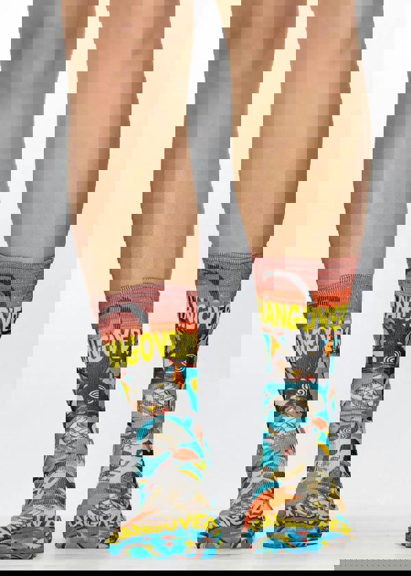 Jemsox HANGOVER CAT Ladies Novelty Gift Socks