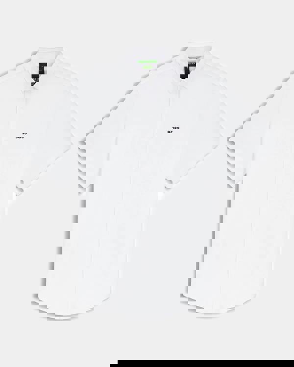 BOSS Green ST_Motion Mens Short Sleeve Shirt - White 100 - CHO - Designer Mens Short Sleeve Shirts