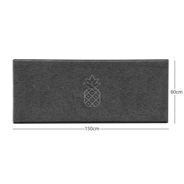 Nicoman Embossed Pineapple Grey Spaghetti Door Mat