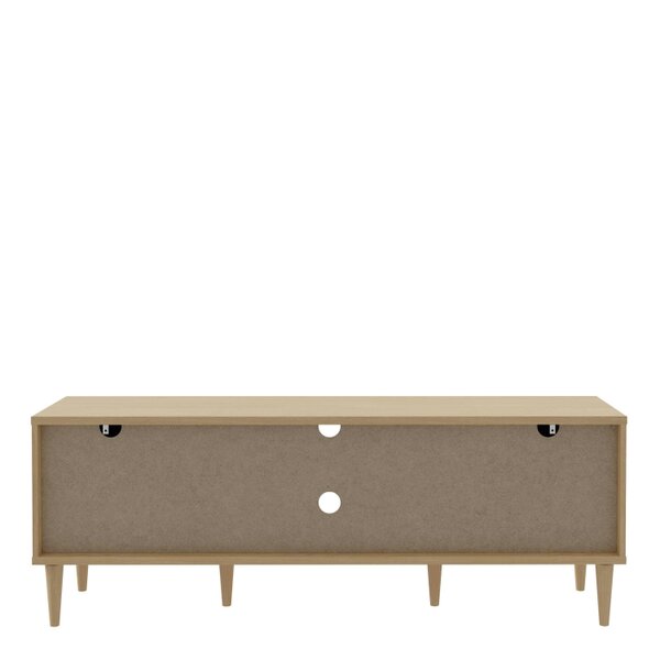 Wyld Haus Mallowmoss Rattan and Wood 2 Door 1 Shelf TV Unit