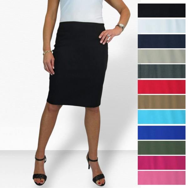 Paulo Due Women's Stretch Bodycon Pencil Skirt 22"