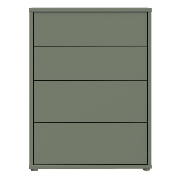 Alice Springs 4 Drawer Chest with Push-to-Open Drawers in Sage Green