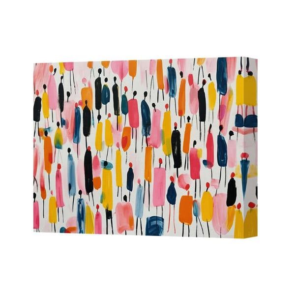 Benjamin Tate Design Abstract Colorful Figures Canvas Wall Art Modern Decor