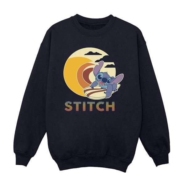 Disney Girls Lilo & Stitch Summer Waves Sweatshirt - Navy Blue