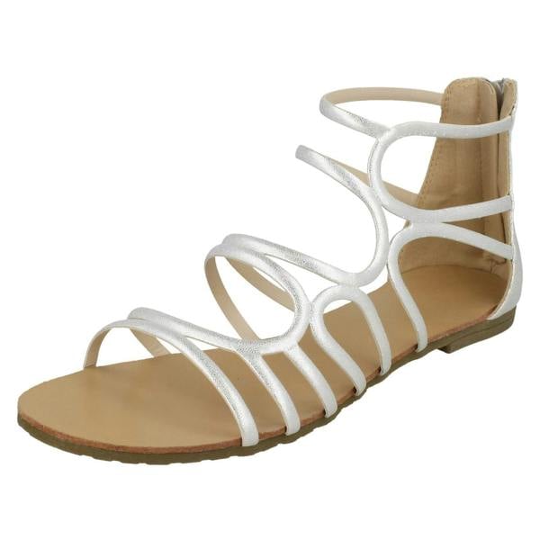 Spot On Ladies Spot On Flat Strappy Sandals F00053