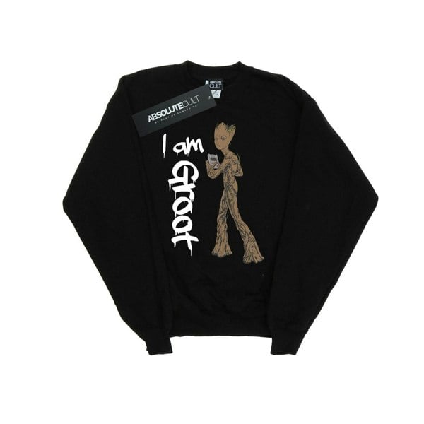 Marvel Boys Avengers Infinity War Graffiti Groot Sweatshirt - Black