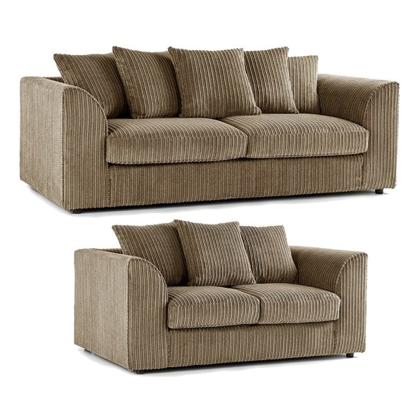 Furnishings For Less Luxor Full Jumbo 3 + 2 Seater Sofa Set - Scatter Back