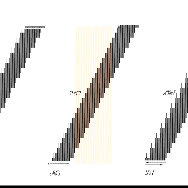 Monstershop Acoustic Slat Wall Panels x 2 - Dark Walnut