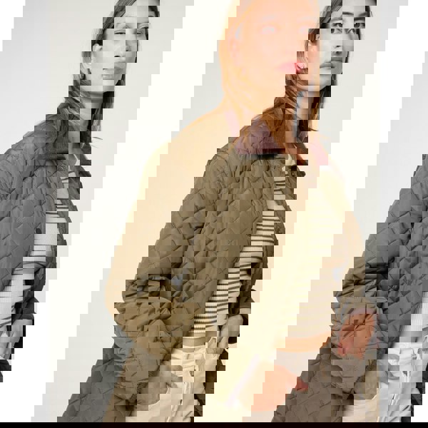 Blue Vanilla Diamond Quilted Oversized Coat