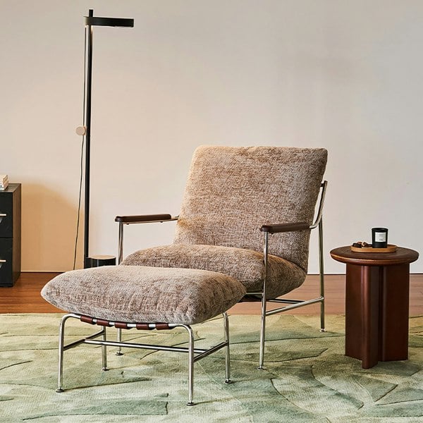 Rit Concept Orozco Lounge Chair With Ottoman, Chenille