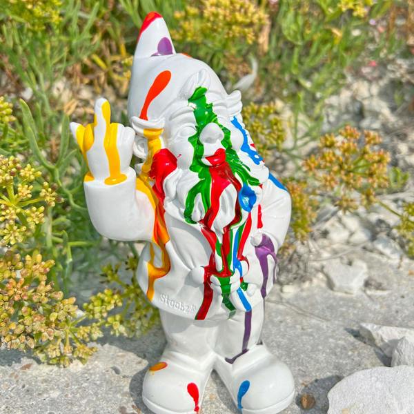 Stoobz Rainbow Art Middle Finger F**k You Garden Gnome 20cm
