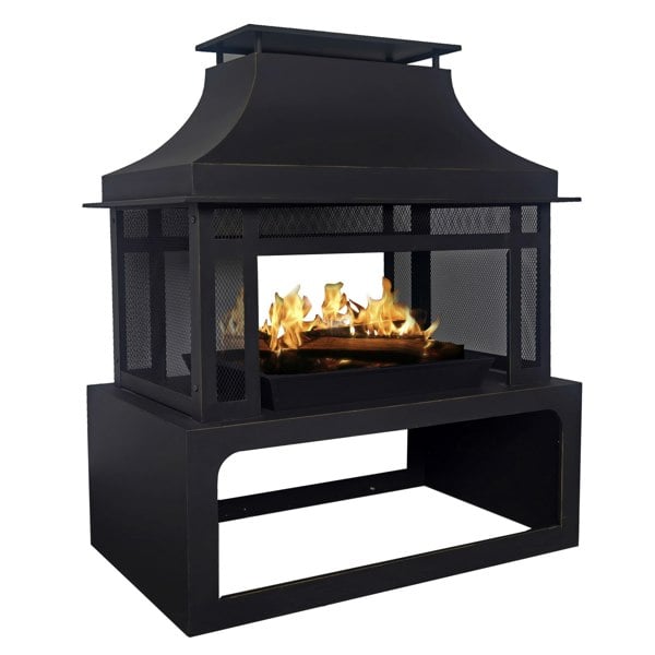 Callow Outdoor Garden Fireplace Wood Log Burning Fireplace for Outdoor Garden Heating