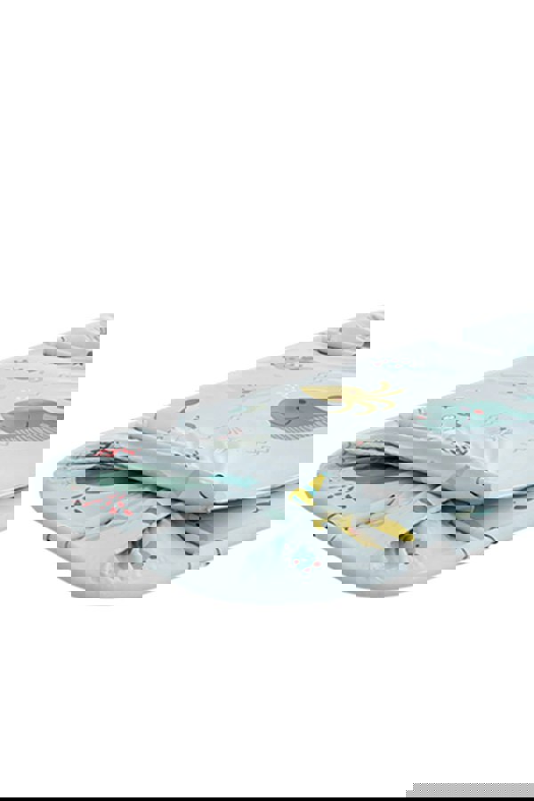 Living and Home 120cm W x 55cm D x 50cm H Large Portable Foldable Bathtub with Cushion Light Blue