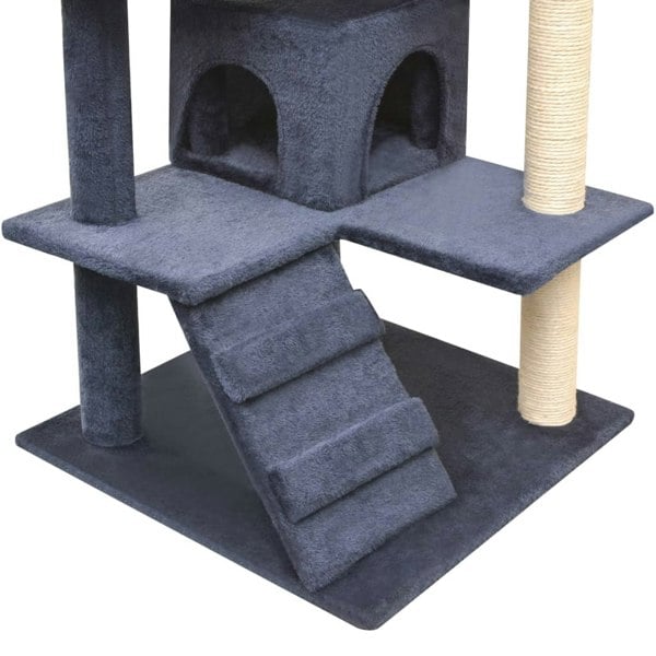 Berkfield Cat Tree with Sisal Scratching Posts 125 cm Dark Blue
