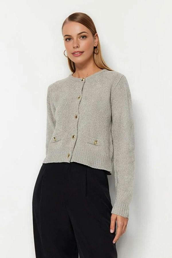 WOVCOR Knit Cardigan with Pocket Detail