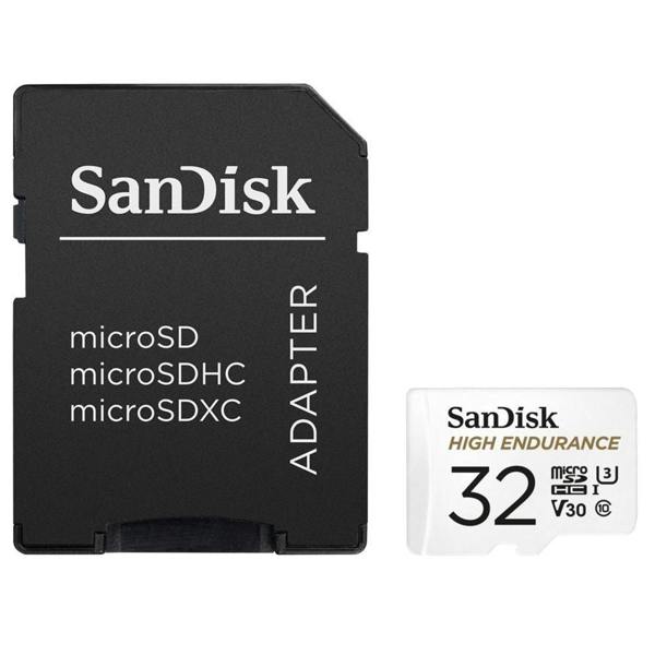 SanDisk High Endurance 100MBs Micro SDHC Card with Adapter 32GB