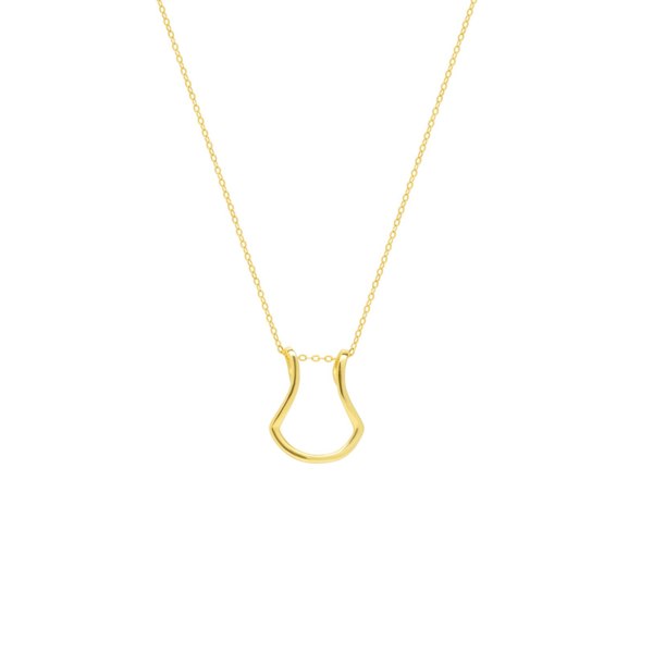 Spero London Horseshoe Ring Holder Necklace in Sterling Silver