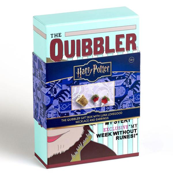 The Carat Shop Harry Potter Quibbler Gift Box with Luna Beaded Cork Charm Necklace & Radish Earrings