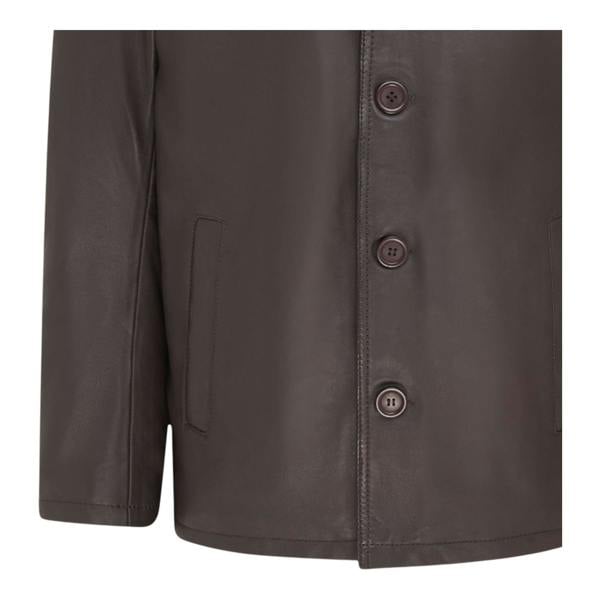Infinity Leather Men’s 4 Button Italian Leather Blazer Jacket - Loxton