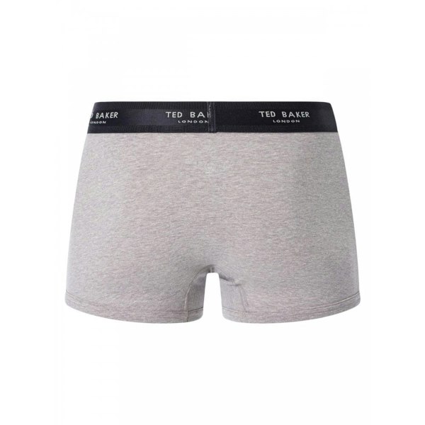 Ted Baker 3-Pack Contrast Logo Boxer Trunks, Grey Mix