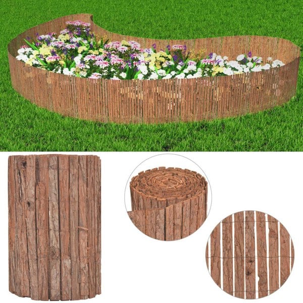 Berkfield Bark Fence 1000x50 cm