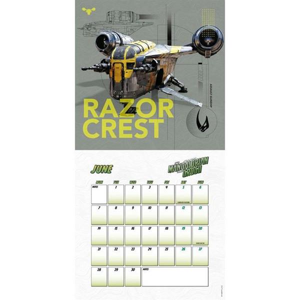 Disney Star Wars, The Mandalorian and Grogu Calendar 2027, Wall Calendars, Month To View, Entertainment, Gift