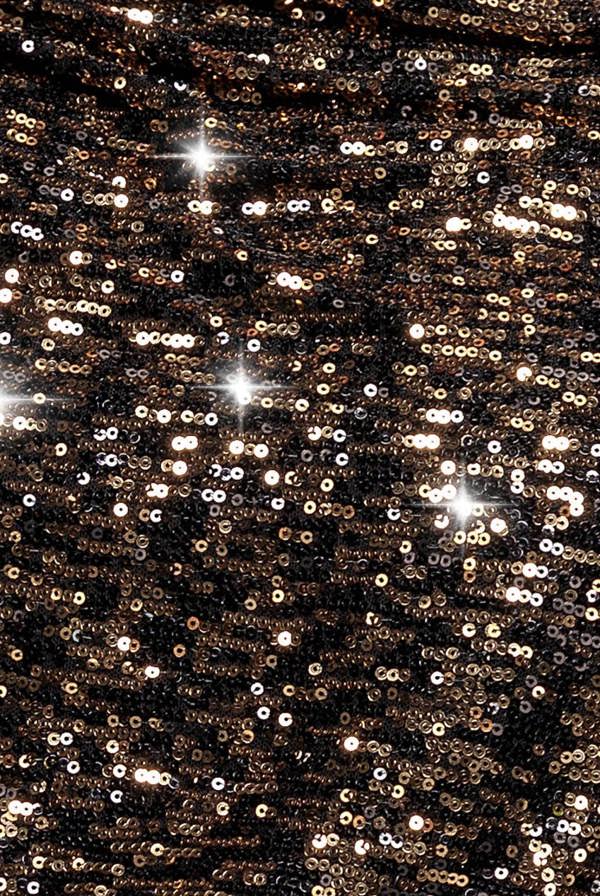 Goddiva Plus Sequin Cowl Maxi Dress - Black by Goddiva Plus