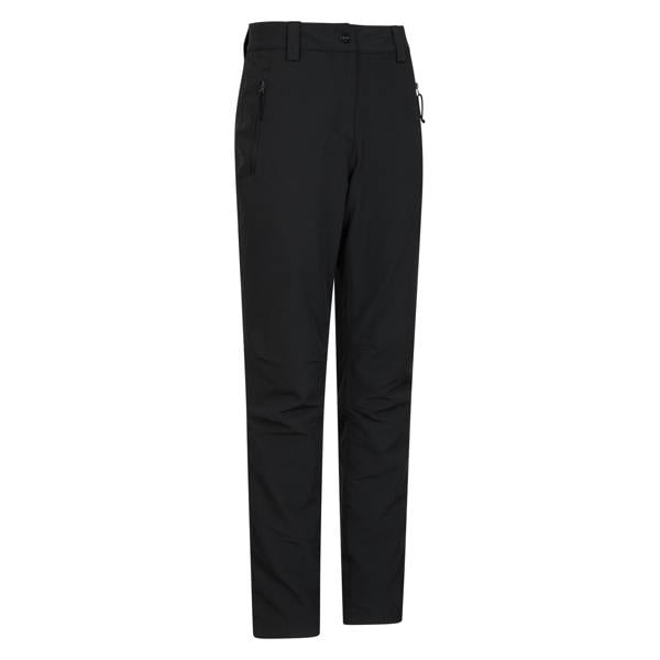 Mountain Warehouse Womens/Ladies Arctic II Stretch Fleece Lined Long Trousers - Black - 