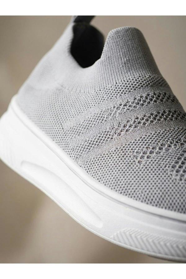 Grace Knit Slip On Trainers - Grey