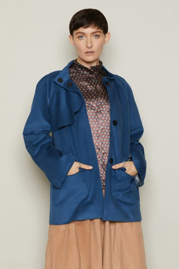 Bo Carter Orri Oversized Corduroy Jacket - Blue