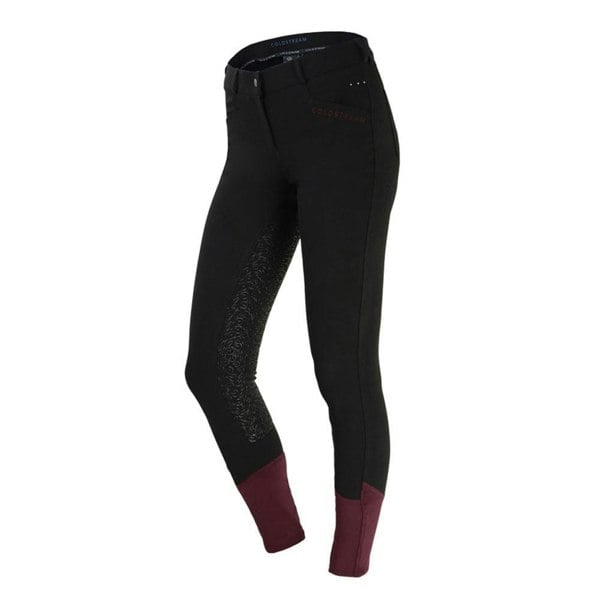 Coldstream Womens Learmouth Breeches - Black/Windsor Red