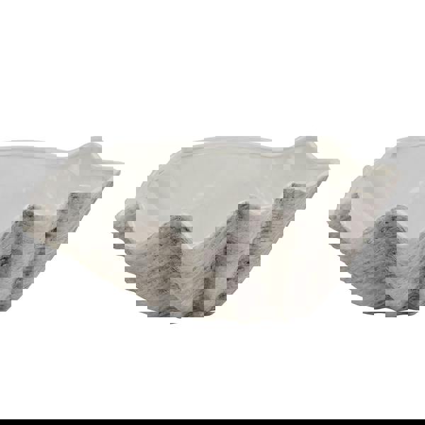 Hill Interiors Adele Ceramic Shell Bowl - White/Grey - 