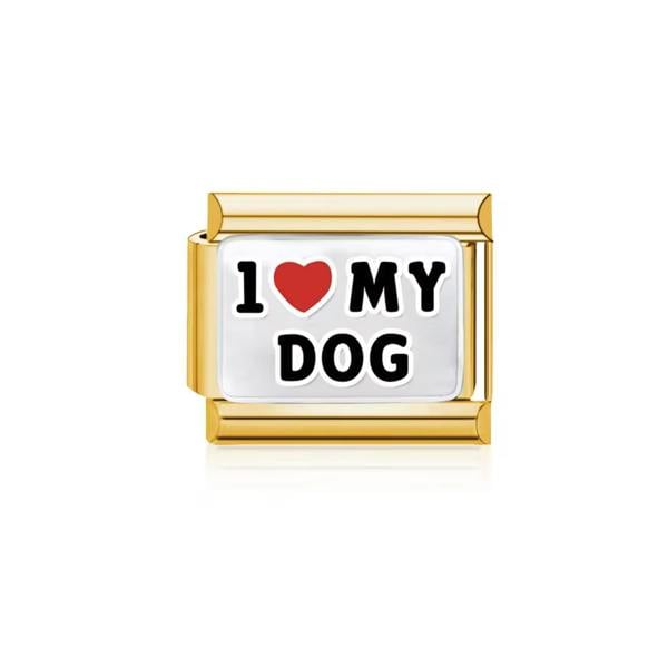 Serafina I Love My Dog | Italian Style Bracelet Charm