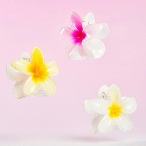 Brushworks Tropical Flower Claw Clips - 3 Pack