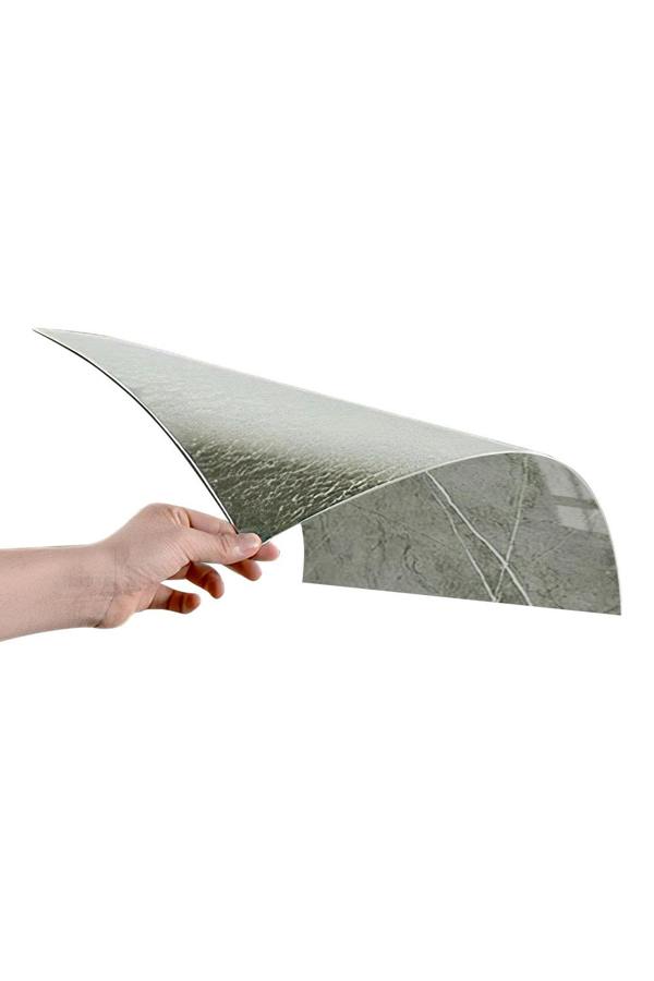 Living and Home 10pcs Self-Adhesive Grigio Carnico Marble PVC Wallpapers, 40x40cm
