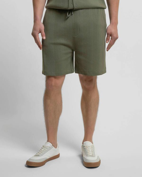 Steel & Jelly Charlton - Stripe Jacquard Waffle Shorts