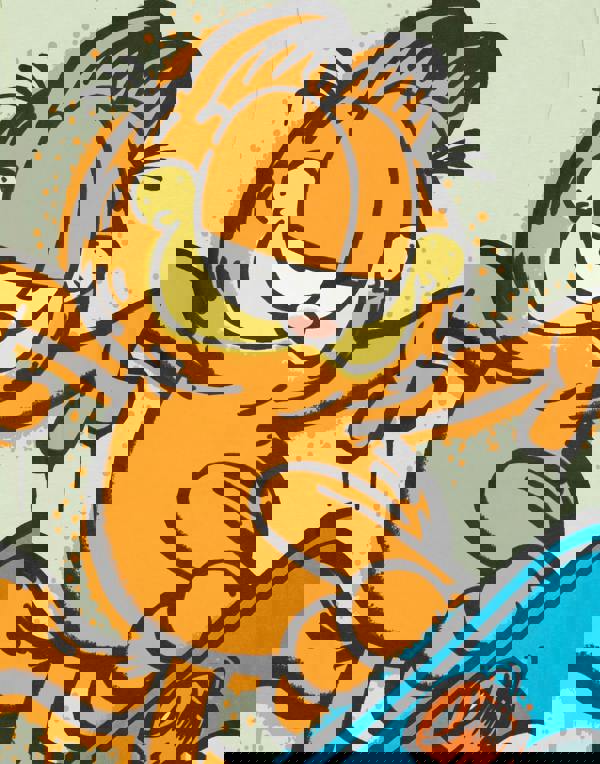 Garfield Boys Green Character Short Sleeved T-Shirt