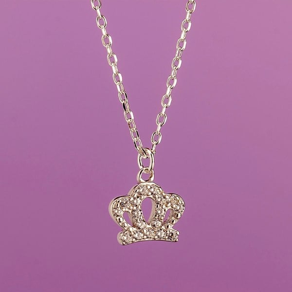 Crystal Crown Necklace - Sterling Silver - MYLEE London