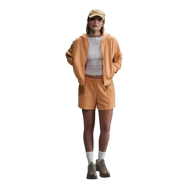 Nike Womens/Ladies Relaxed Fit Sweat Shorts - Copper - 