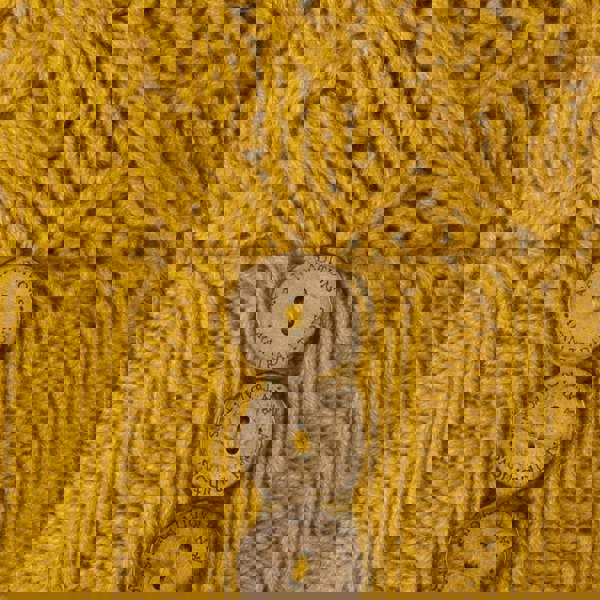 Aran Diamond Cable Button Hat Fisherman Stitch Pom Pom Hat | Chunky Rib Knit with Faux Fur Pom Pom